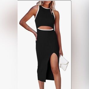 Elegant Black Cutout Dress